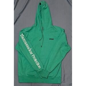 OAKLEY‎ Mens Hoodie ThermoNuclear Protection Pullover Size Small Mint Green